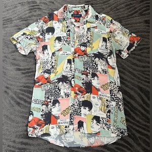 Zara Men’s Printed Short Sleeve Dress shirt